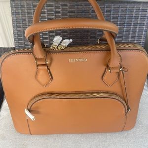 Leather Ellen Tracy purse - camel color